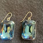 Giant light blue rhinestone earrings Photo 2