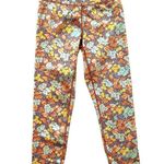 Veronica Beard Vilena Leggings Floral Orange Multi High Rise Workout Small NWT Photo 3