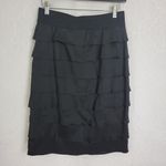 Alfani Multi Tiered Skirt Womens 4 Black Layered Ruffle Straight Pencil Cut Photo 0
