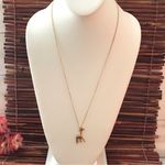 J.Crew  Giraffe Pendant Necklace on gold tone 25” chain Photo 2