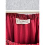 Lovestitch  Red Floral Sheer Peasant Blouse Boho Off-Shoulder Romantic Top M Photo 3