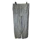 Allen Allen  Linen Pants Womens L Gray Elastic Waist Pockets High Rise Lagenlook Photo 1