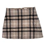 Wilfred Aritzia  Skirt Mini Plaid Cashmere Wool Preppy Academia Beige Black sz 6 Photo 2