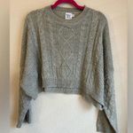 Princess Polly  The Stan Gray Cropped Cable Knit Sweater M/L Photo 2
