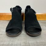 UGG Kookaburra  Suede Ashlyn Pump Sandal 8.5 Stacked Block Heels Chunky Black Photo 1