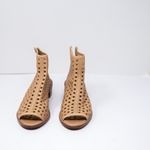 Loeffler Randall Lone Genuine Leather Perforated Open Toe Ankle Block Heel Boots Photo 1