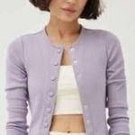 Outdoor Voices Women's Size Small CozyRib Cropped Cardigan Sweater Earl Grey NWT Photo 1