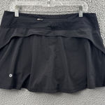 Lululemon  Play Off The Pleats Skirt Skort Black Athletic Tennis Women's 10 Photo 0