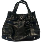 Perlina large black leather handbag 3 inside 1 outside zip pockets EUC Photo 0