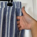 Cloth & Stone  Stripe White Blue Wide Leg Pants Size Large EUC #VEG-0037 Photo 3