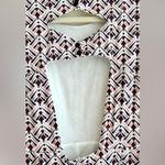 ZARA Geometric Patterned Sleeveless Romper, White and Pink, Size Medium Photo 13