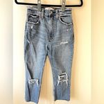 Abercrombie & Fitch Abercrombie &β Fitch Ankle Straight Ultra High Rise Distressed Jeans Size 25/0s Photo 3
