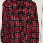 & Other Stories & Other Stories Red and Black Plaid Ruffle Blouse Photo 0