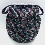 Hand Crafted Purple & Green Hand Knitted Bucket Bag Photo 0