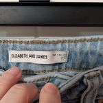 Elizabeth and James  Organic Cotton High Rise Crop Jeans W4 Light Wash Photo 2