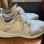 New Balance White Knit Tennis Shoes Photo 1