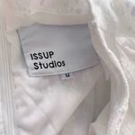 ISSUP Studios White Textured Dress Long Sleeve Flutter Skirt Size M Photo 4
