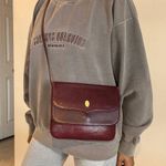Cartier Burgundy and Gold Flap Crossbody Bag Photo 14