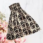 Brown and Cream Strapless Smocked Midi Dress Size undefined Photo 0