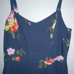 Old Navy Cami Skater Dress S Navy Tropical Floral Bold Roses Sun Dress Photo 5