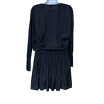 Ramy Brook  Paris ‎ black Smocked oversized v neck Mini Dress Size XXS Photo 2
