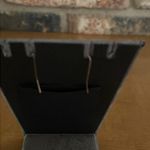 Pink coral and beige yellow color cabochon dangle earrings. Photo 6