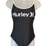 Hurley  Black & White Hem One Piece Swimsuit. Size Medium Photo 1