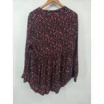 Torrid Womens Black Red Heart Star Print Lace Trim Long Sleeve Tunic Top Size 1 Photo 3