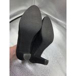 Eric Michael  Close Toe Pumps Sz Eu38/Us7.5 Black Suede Leather Career Heels Photo 8