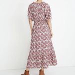 Warm NYC geranium metallic floral gorgeous gold trim dress Pink Photo 9