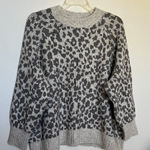 Old Navy Black and Gray Patterned Women's Sweater Photo 0