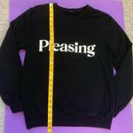 Black‎ Graphic Long Sleeve Sweatshirt with Graphic Print Pleasing Black Size M Photo 2