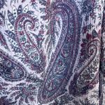 Aritzia  Little Moon Corsica Blouse Purple Paisley Ruffle Size Small Boho Photo 6