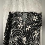 Women’s Black Floral Straight A Line Polyester Spandex Skirt Size Large EUC Photo 2