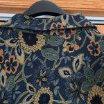 Natural Life  Blue and Gold Floral Long Sleeve Dress Photo 8