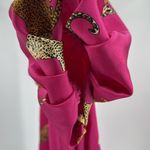 eesome Pink fuschia Mini Dress leopards cheetah Vibrant short balloon sleeve Photo 4
