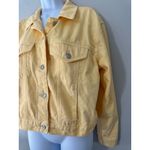 Topshop  MOTO Yellow Denim Jacket Size US 10 UK 14‎ Jean Button Up Photo 1