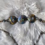 Chico's Retro Chain Belt Abstract Colorful Ocean Photo 2