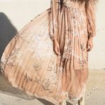 Zimmermann  Gossamer Bamboo Silk Maxi Dress Tan Sz 1 (US 6)‎ Photo 0