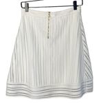 J.Crew Women’s Striped Eyelet Skirt Size 2 in White / Style C6005 Photo 6