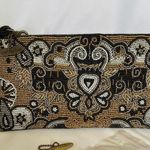 Mary Frances NWOT  Beaded Black Gold Evening Bag Wristlet Clutch Purse Photo 9
