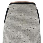 Banana Republic  Ivory Black Metallic Shimmer Tweed Mini Straight Pencil Skirt 2 Photo 3