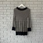 Free People  Striped Sweater Top Wool Blend Scoop Neck Babydoll Size Small Photo 4