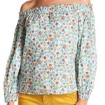 J.Crew  Liberty Fabric Edenham Floral Off The Shoulder Blouse Size 8 Photo 1