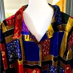 Susan Graver Velvet Long Sleeve Button Down Shirt Photo 0