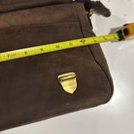 VALENCHI Brown Leather Floral Travel Bag for Women EUC Brown Photo 4