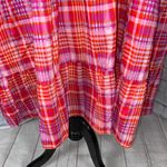 Terra & Sky women 3X 24W-26W spring plaid print short sleeve dress pink multicolor Photo 1