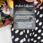 For Love And Lemons Anya Tie Front Floral Coquette Puff Sleeve Crop Top XS Black Photo 5