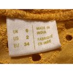 Maeve Anthropologie  Bohemian Yellow Eyelet Blouse Size 2 Photo 4