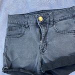 American Eagle Outfitters Black High Rise Shortie Cuffed Shorts Photo 2